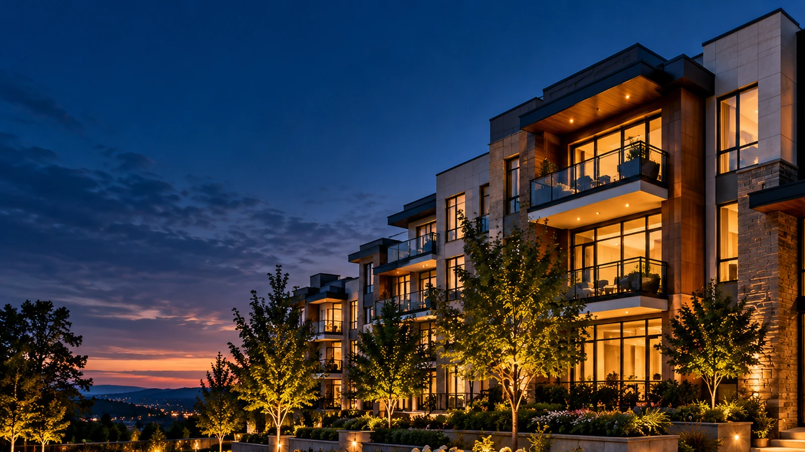 Modern multifamily building